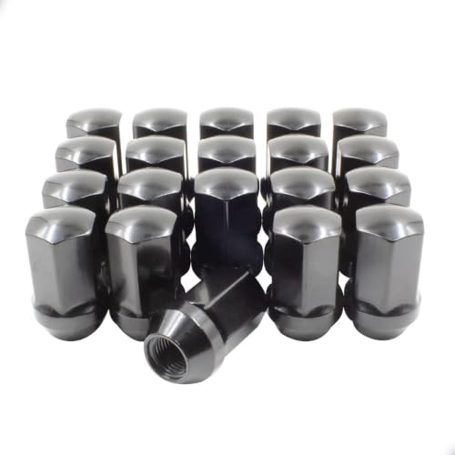 Image of Wheel Accessories Parts 20 Pcs 1 /2 inch-20 Thread OEM Style Lug Nuts 1.65 inch Long Black 7 /8 inch 22mm Hex Hex Fits Jeep Wrangler | Dodge Ram 1500 |