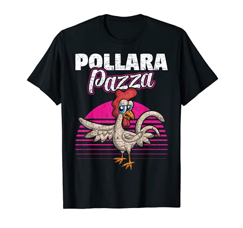 Cadeau rétro animal pour femme Poulet Crazy Chicken T-Shirt