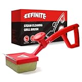 EEFINITE Bristle Free Steam Grill Brush for Outdoor Grill, Safe No Wire Replacement Brush Head with Scraper, Heavy-Duty Grill Cleaning Tool for Weber Spirit & Genesis, Napoleon Rogue & Prestige, Red