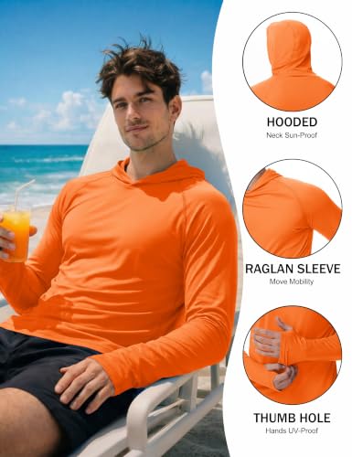 Image of KEFITEVD Men's Sun Hoodie Long Sleeve Fishing UPF 50+ SPF Quick Dry Shirts