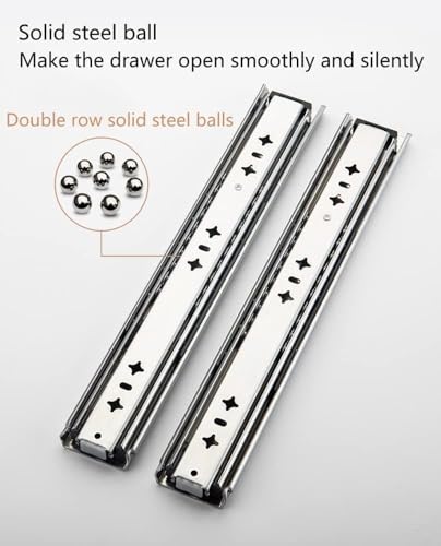 Riel guía de metal de 250mm con rodamiento de bolas para una extensión total suave 7