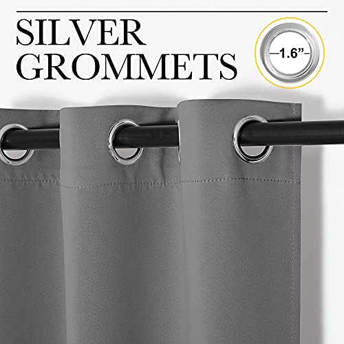 Image of NICETOWN Wall Curtain for Bedroom, Room Divider Curtain for Doorways, Vertical Blind for Sling Door, Privacy Sound Reduction Curtains Room Dividers for Patio (Grey, 1 Panel, 7ft Tall x 12.5ft Wide)