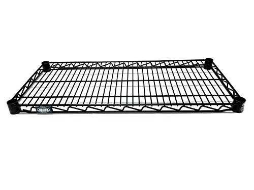 Image of Nexel Additional Wire Shelf for Wire Shelving Units, 600-800 lb Capacity, 18 inchW x 24 inchL, Black Epoxy Finish