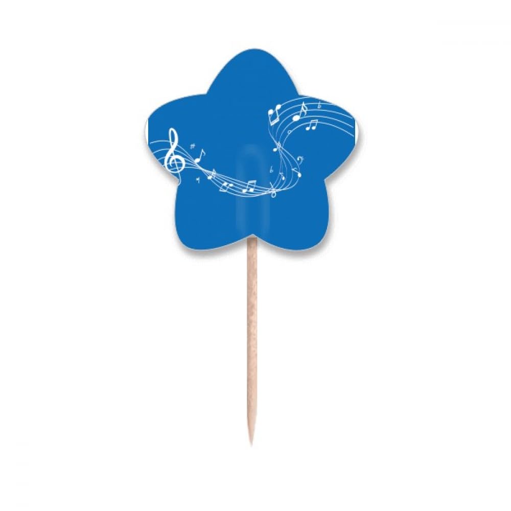 Cure-dents bleu art déco Dancg lot de 5 piques pour buffet de fête