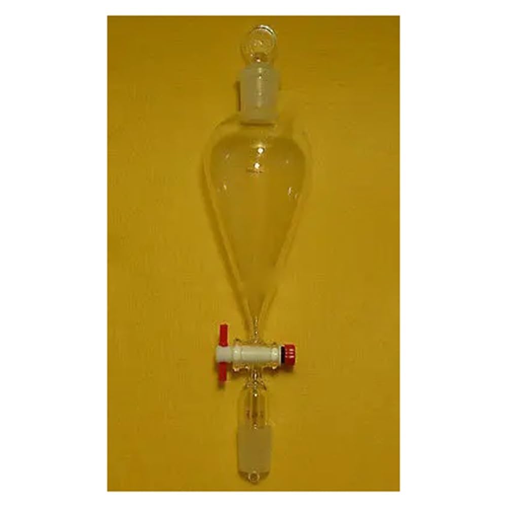 Embudo de separación de vidrio 24/29 de 250 ml for laboratorio, material de laboratorio de PTFE
