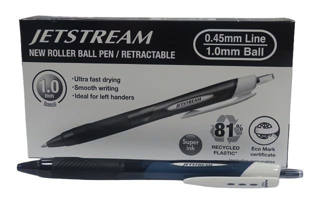 Uni-Ball Rollerball JetStream SXN-101 Noir 0,7 Mm Boîte De 12 Unités