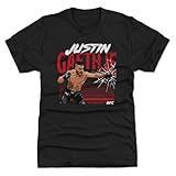 500 LEVEL Justin Gaethje UFC Men's Premium T-Shirt - Justin Gaethje Power Punch WHT (Tri Black, Large)