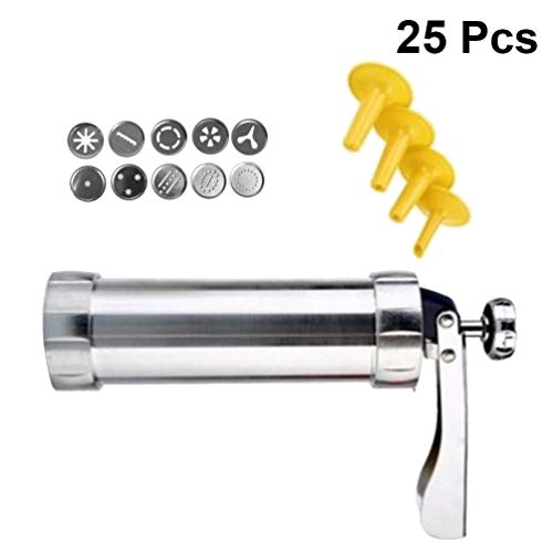UPKOCH Cookie Press Kit Multifunctional DIY Biscuit Maker Set for Christmas Birthday Baking