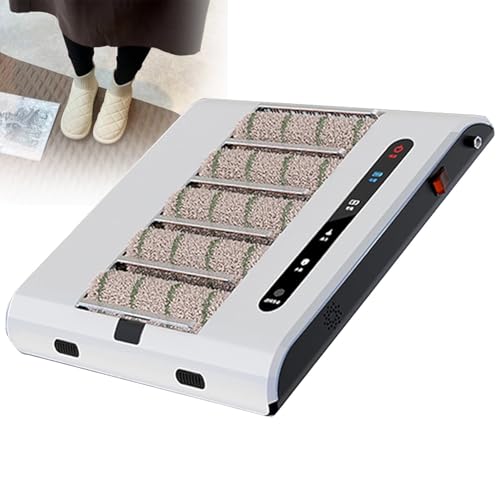 Nettoyeur de Semelles sans Eau,polisseuse de Semelles,aspirateur Automatique à capteur,essuyage Rapide en 5 Secondes, 260 TR/Min,1 000 Pa,Aspiration,frottement et Aspiration,2 en 1