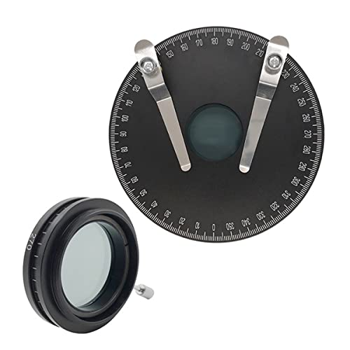 Microscopio Microscopio estéreo Dispositivo polarizado Simple Objetivo &Escenario de Trabajo Lente polarizada Escenario de Trabajo con Escala de 360 ​​Grados y Clips