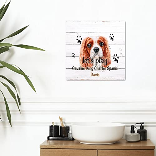 Panneau bois Charles Spaniel idéal comme cadeau de crémaillère - 7
