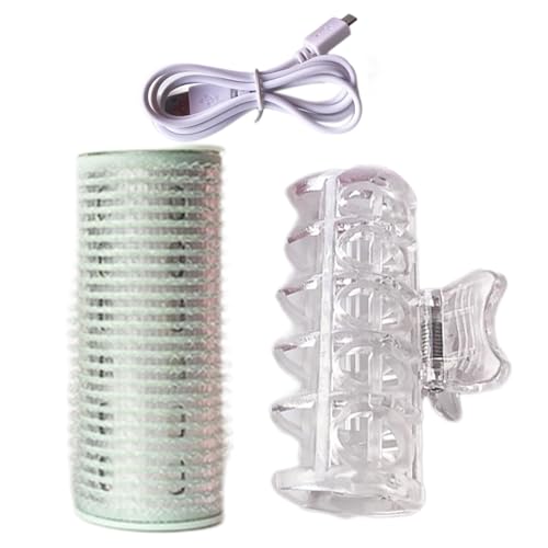 Electric Rollers Hair Curlers - USB Heated Curling Set, Self-Adhesive Hair | Fast-Heating Styling Tool, Easy Hair Roller Kit, Compact Curling Solution for Effortless Salon-Quality Waves