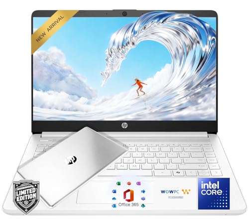 Image of HP 14 inch Everyday Laptop • Copilot AI • Intel 4-Core N150 Processor • 128GB SSD + 1TB Cloud Storage • Microsoft 365 • Windows 11 • Fast Charge and Long Battery Life • Thin & Portable