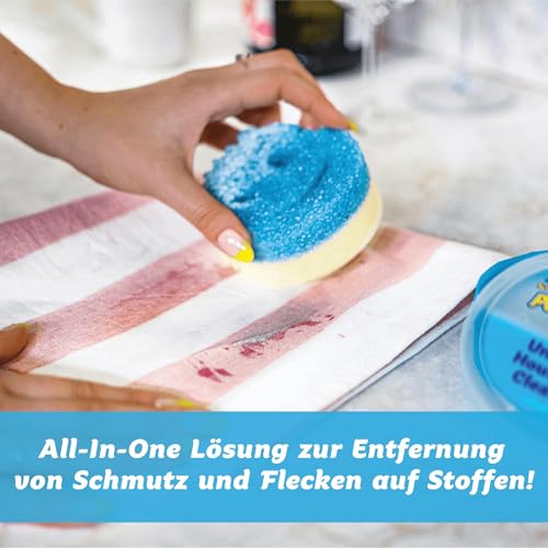 Scrub Daddy Powerase Gel Teppichreiniger und Fleckenentferner – für Kleidung, Teppich- und Polsterreiniger Sofa Paste für Leder, Autoteppich, Couch - Reisewaschmittel inkl. Scrub Mommy Schwamm