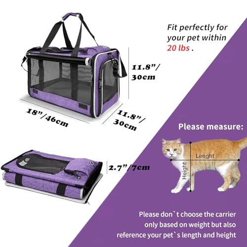 Image of GAPZER Carrying Bag Yorkie Dog Travel Kennel Ventilated Soft Pet Carrier