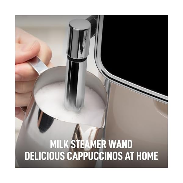 Zulay kitchen magia clasica fully automatic espresso machine with grinder touch screen coffee maker with one touch operation milk foam system for latte cappuccino macchiato white  urban country home decor