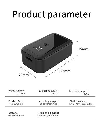 GF22 rastreador GPS para veículos, carro, caminhão, trailer, equipamentos, mini dispositivo de rastr