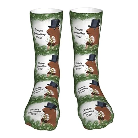SLNFDKND Happy Groundhog Day Socks For Men Women Casual Sport Sock Fashion Tube Stockings Cover