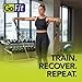 GoFit Resistance Training Power Tubes Yellow Heavy-Duty Natural Latex Rubber Tube 70 lbs Strength Exercise Band with Reinforced Nylon Webbing, Metal O-Rings, Full-Body Workout, Home Gym Training