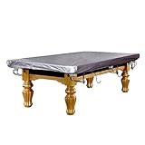 Tamaño universal es mejor para cualquier modelo de mesa de billar.Diseño rectangular larga duración, la cubierta puede cubrir perfectamente las 4 esquinas de la tabla.Proporciona protección completa para su mesa de billar.