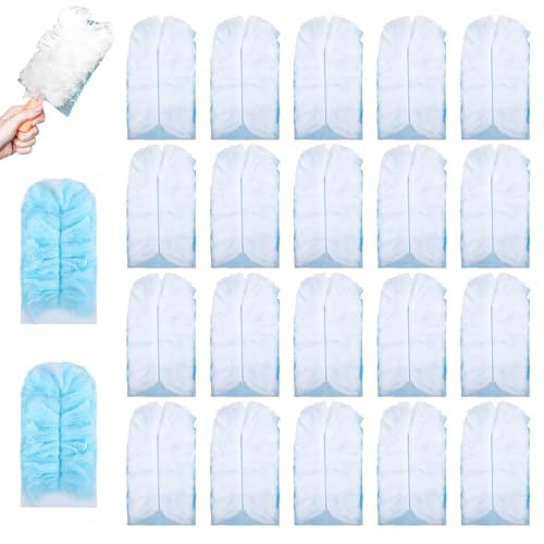 22 Piezas Recambios Plumero Atrapapolvo para Swiffer - Plumeros Desechables (20 Simples + 2 Dobles) con Microfibras Electrostáticas, Plumero Duster Kit para Polvo, Suciedad y Pelo de Mascotas