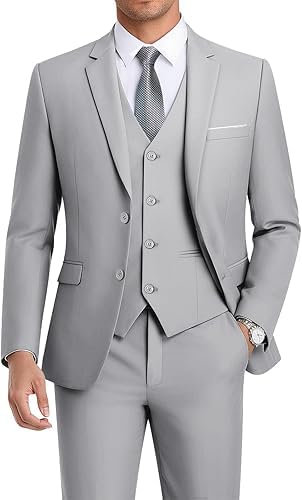 ITS' FASHION IMPACT Men's 3‑Piece Slim Fit Suit Set – 80% OFF, Formal Wedding, Prom & Business Tuxedo Review