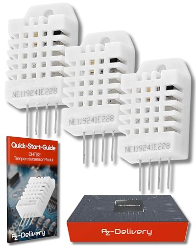 AZDelivery 3 x capteur numérique de température et d'humidité DHT22 AM2302 Compatible avec Arduino et Raspberry Pi, e-Book Inclus !