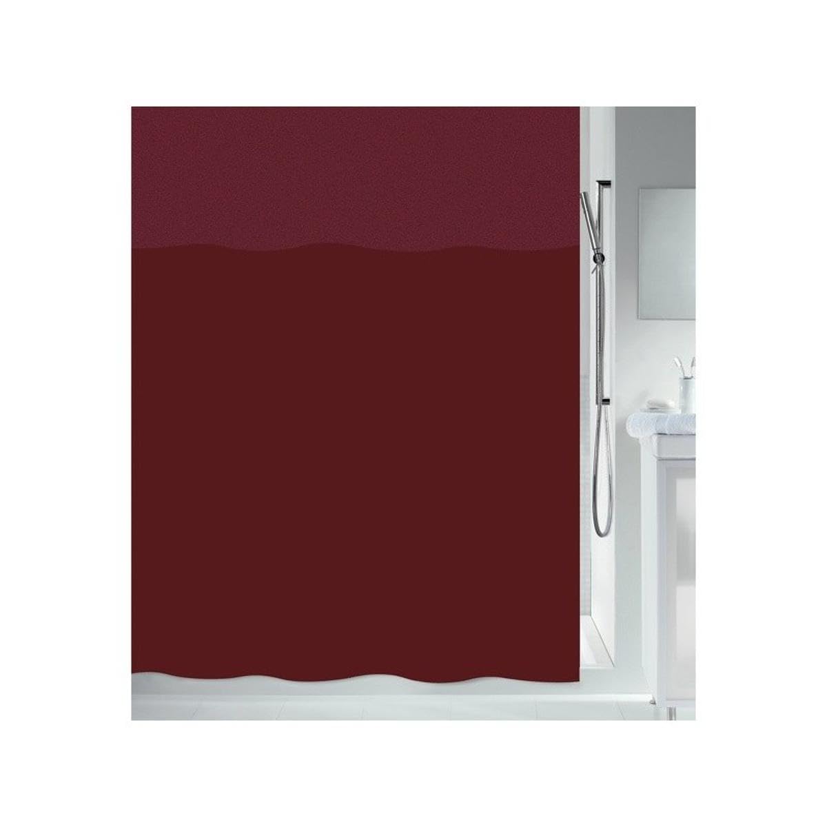Spirella Rideau de Douche Polyester URBANKO 180x200cm Rouge