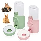 2 Stück Kaninchen Automatischer Wasserspender, 500ml Hängend Haustier Wasserspender,Haustier Trinkflasche für Meerschweinchen Chinchillas Igel Frettchen Hamster Zubehör