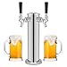 Spillatore Birra, Torre della birra alla spina in acciaio inossidabile, Big Dispenser Double, Dispensazione della torre della birra Dual Taps, Bere Rubinetto Chrome per uso in casa Bar Pub