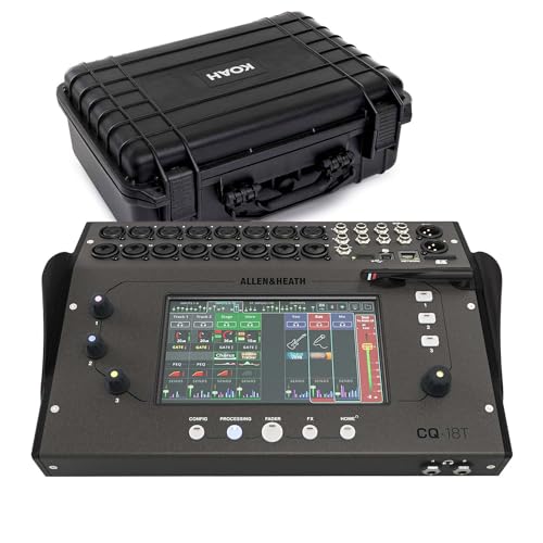 Allen & Heath CQ-18T 18-Channel Digital Mixer, Koah Weatherproof Case (18X14x7) Bundle