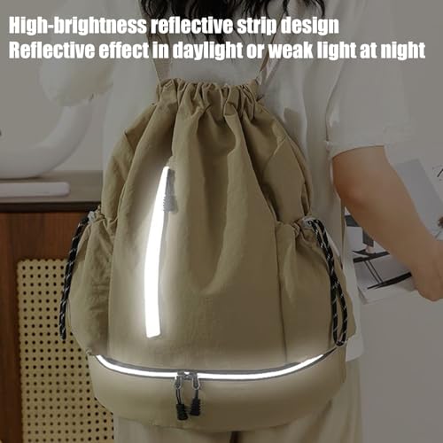 Drawstring Backpack Sports Gym Bag with Side Pockets Large Capacity Travel Backpack Waterproof or Basketball Football Picnic Hiking4