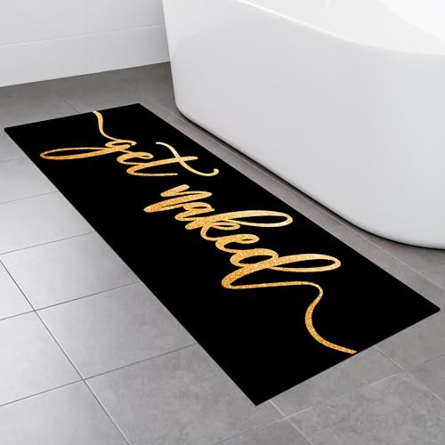 FNLNDO Get Naked Bath Mat 17"x 47" Long Bathroom Rugs