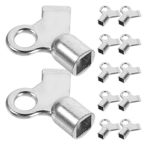 POPETPOP Set da 12 Chiavi per Spurgo Radiatori in Metallo Chiave Quadrata Compatta per Valvole di Sfiato Aria Accessori per Radiatori Domestici e Riscaldamento Adatte per Uso in Casa e