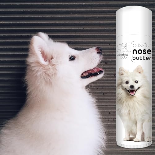 Image of The Blissful Dog American Eskimo Nose Butter for Dry, Cracked Skin, Lick-Safe Dog Nose Balm with Moisturizing Shea Butter, Almond, Olive, and Essential Oils, Pet Supplies, Uncented, 0.50 oz.
