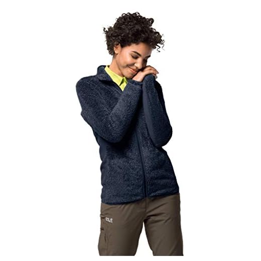 Jack Wolfskin Damen Blaaf Kvinder PINE LEAF JACKET WOMEN Damen, Midnight Blau Stripes, S EU