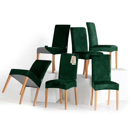 RESTILO Set di 6 coprisedia elasticizzati, rimovibili, lavabili per sala
