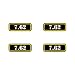 fagraphix (4X) 7.62 Ammo Can Sticker Set Decal Molon Labe Bullet 762 Type 2 FA Vinyl