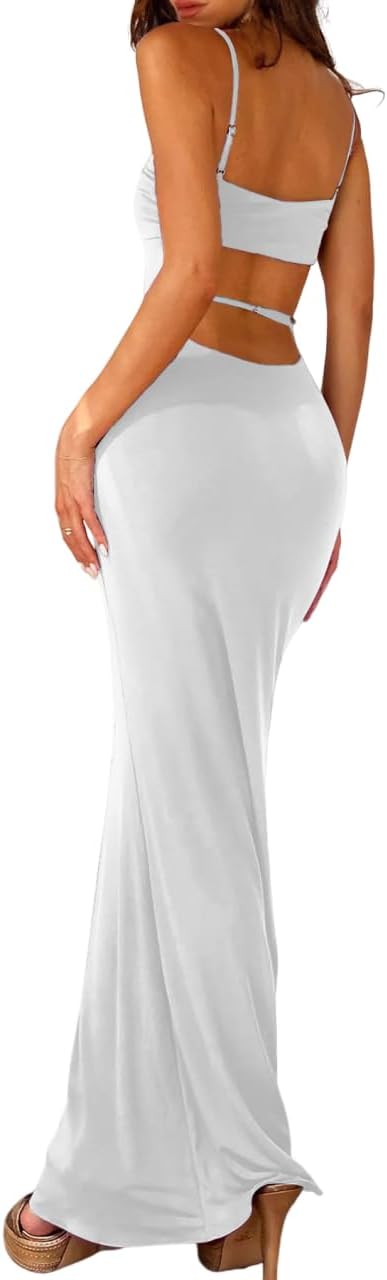 XinFSh Women’s Long Bodycon Dresses Sleeveless Elegant Maxi Dress Spaghetti Strap Formal Party Wedding Guest Dress XinFSh Women’s Long Bodycon Dresses Sleeveless Elegant Maxi Dress Spaghetti Strap Formal Party Wedding Guest Dress