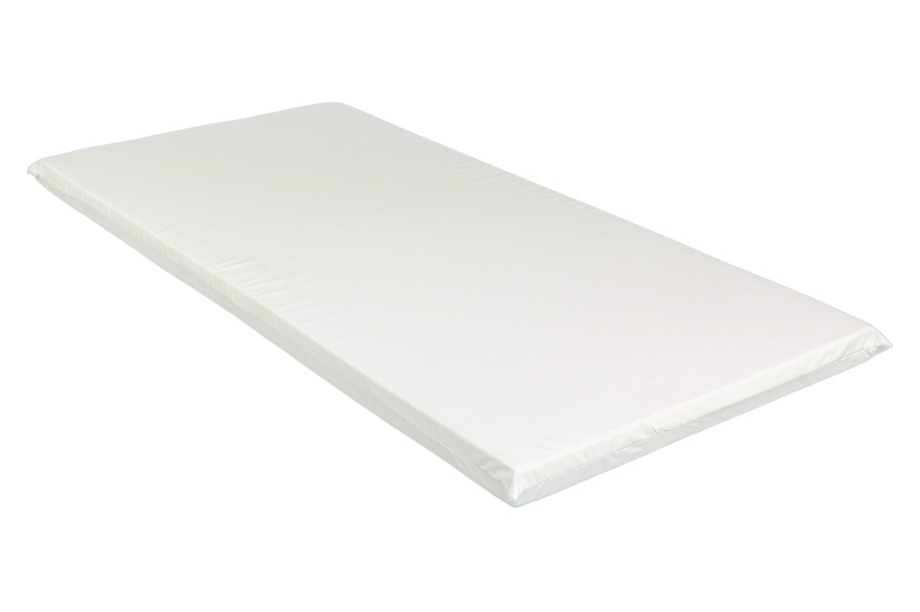 GHIOCUSCINI | Materasso Culla Neonato, Culla Pieghevole CAMPEGGIO, Materasso Bambino 100% Cotone, Fantasia BIANCO, Sfoderabile e Lavabile, 60 x 120 cm, Alto 4.5 cm, Made in Italy