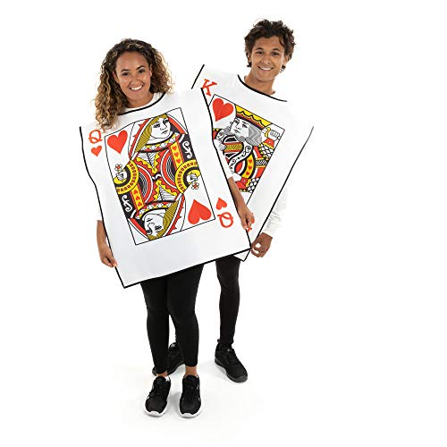 Parx Casino Costumes Contest - King and Queen Playing Cards Costumes - One-Size Halloween Costumes for Couples