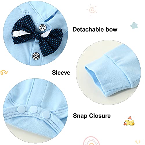 Image of Newborn Baby Girl Clothes 0-18M Infant Ruffle Romper Bodysuit, Long Sleeve Tops Floral Pant Outfits Set + Headband