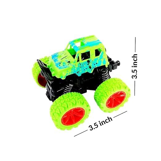 Image of Prime Mini Monster Truck Cars Toys Push and Go 360 Degree Rotating Stunt Car Trucks for Kids Playing and Gifting (Monster Truck)