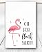 Oh For Flock Sake Retro Style Flamingo Tea Towel