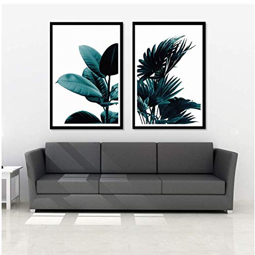 Peinture sur toile decoration murale moderne pour grand salon et affiche Monstera 50x70