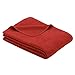 Produktbild Ibena Bergamo Baumwolldecke 150x200 cm - Kuscheldecke rot einfarbig aus Biobaumwolle, hochwertige Markenqualität Made in Germany