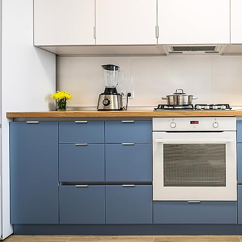 Image of Ravinte Silver Finger Edge Pulls Drawer Edge Pulls 120mm /4.72 inch 1 Pack | Concealed Handle Style, Low-Profile Finger Grip, Cabinet Edge Mount, 150mm /5.9 in, For Cabinets, Drawers, Cupboards, Kitchen