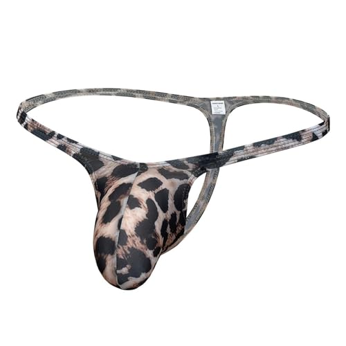 Men's Leopard Print thong, Wild Charm, sexy Printed Ice Silk thong3