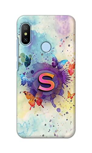 Image of PRINTFIDAA� Printed Hard Back Cover Case for Mi A2 Back Cover (Alphabet S) -2808