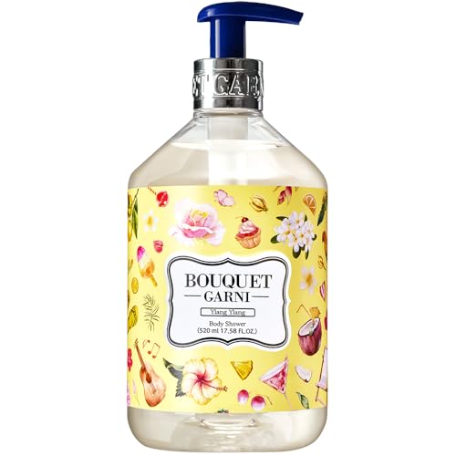 Bouquet Garni Body Shower Ylang Ylang Fragrance - Gentle Cleaning, Skin Care, Long-lasting Fragrance (Containing Purslane, Rosemary, and Lavender Extract) - 17.6 oz